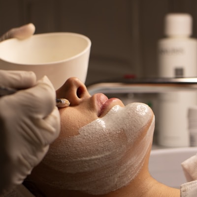 Professional facial treatment for men